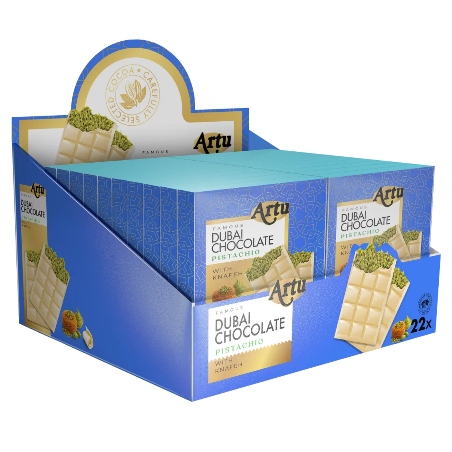 𝗔𝗥𝗧𝗨 𝗣𝗶𝘀𝘁𝗮𝗰𝗵𝗶𝗼 𝗞𝗻𝗮𝗳𝗲𝗵 𝗖𝗵𝗼𝗰𝗼𝗹𝗮𝘁𝗲 𝟴𝟬𝗴 – 𝗠𝗶𝗹𝗸 & 𝗪𝗵𝗶𝘁𝗲 | 𝗗𝘂𝗯𝗮𝗶 𝗟𝘂𝘅𝘂𝗿𝘆 𝗕𝗮𝗿