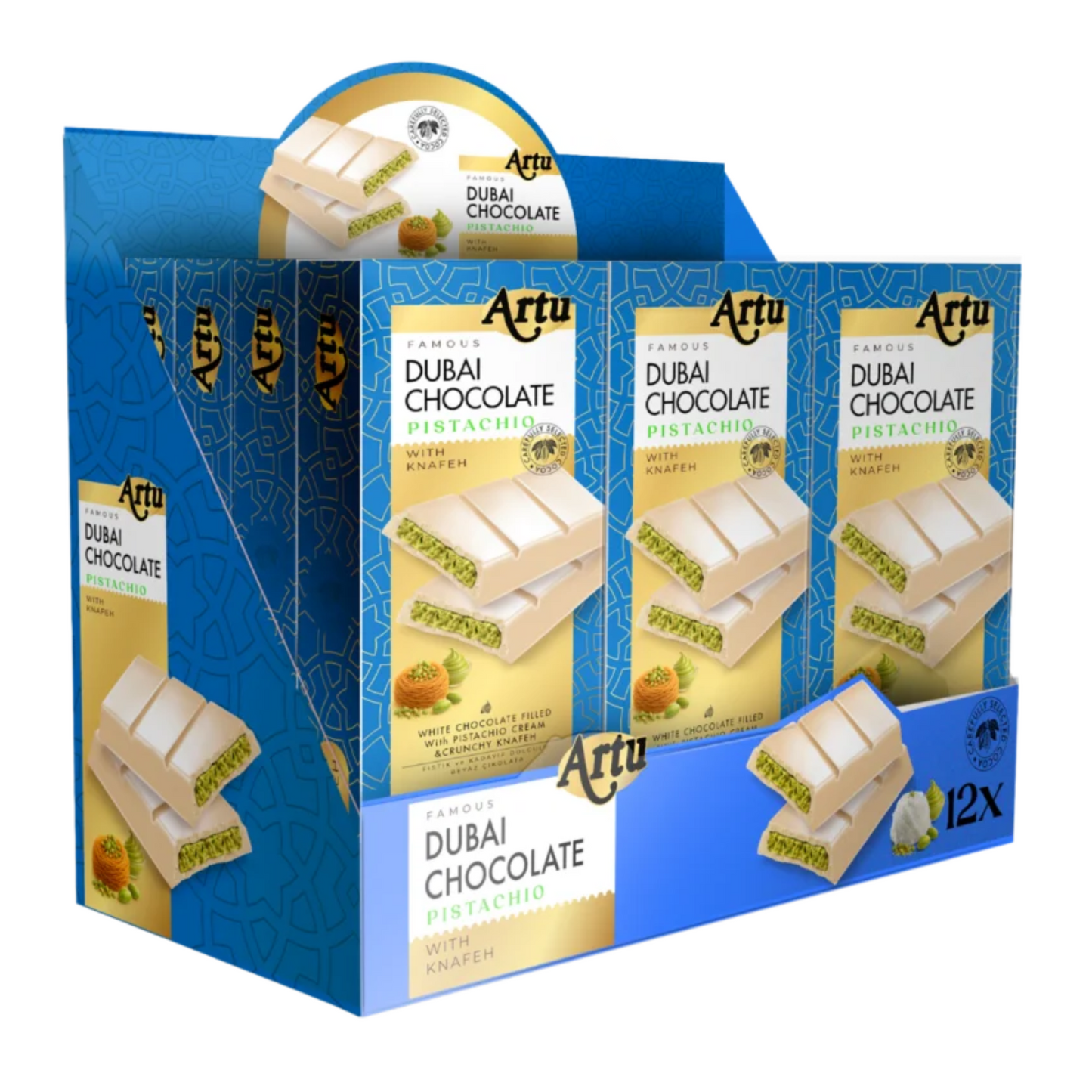 𝗔𝗥𝗧𝗨 𝗣𝗶𝘀𝘁𝗮𝗰𝗵𝗶𝗼 𝗞𝗻𝗮𝗳𝗲𝗵 𝗖𝗵𝗼𝗰𝗼𝗹𝗮𝘁𝗲 𝟭𝟬𝟬𝗴 – 𝗠𝗶𝗹𝗸 & 𝗪𝗵𝗶𝘁𝗲 | 𝗗𝘂𝗯𝗮𝗶 𝗟𝘂𝘅𝘂𝗿𝘆 𝗧𝗿𝗲𝗮𝘁