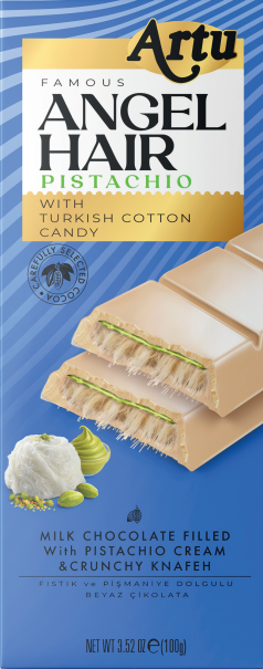 𝗪𝗵𝗶𝘁𝗲 𝗖𝗵𝗼𝗰𝗼𝗹𝗮𝘁𝗲 𝘄𝗶𝘁𝗵 𝗣𝗶𝘀𝘁𝗮𝗰𝗵𝗶𝗼 𝗖𝗿𝗲𝗮𝗺 & 𝗧𝘂𝗿𝗸𝗶𝘀𝗵 𝗖𝗼𝘁𝘁𝗼𝗻 𝗖𝗮𝗻𝗱𝘆 – 𝗔𝗿𝘁𝘂 𝗔𝗻𝗴𝗲𝗹 𝗛𝗮𝗶𝗿 𝟴𝟬𝗴