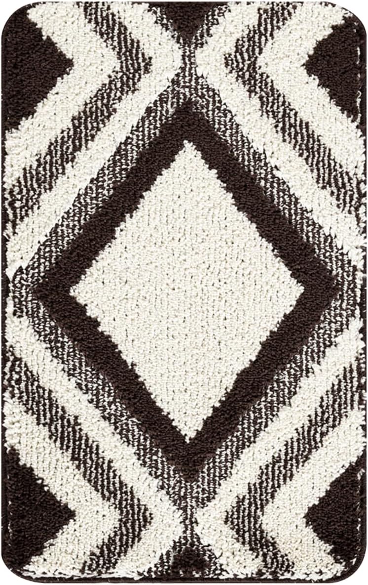 Paradise Comfort Step Indoor Rug – Soft, Washable, Non-Slip Mat (Dark Brown, 50 × 80)