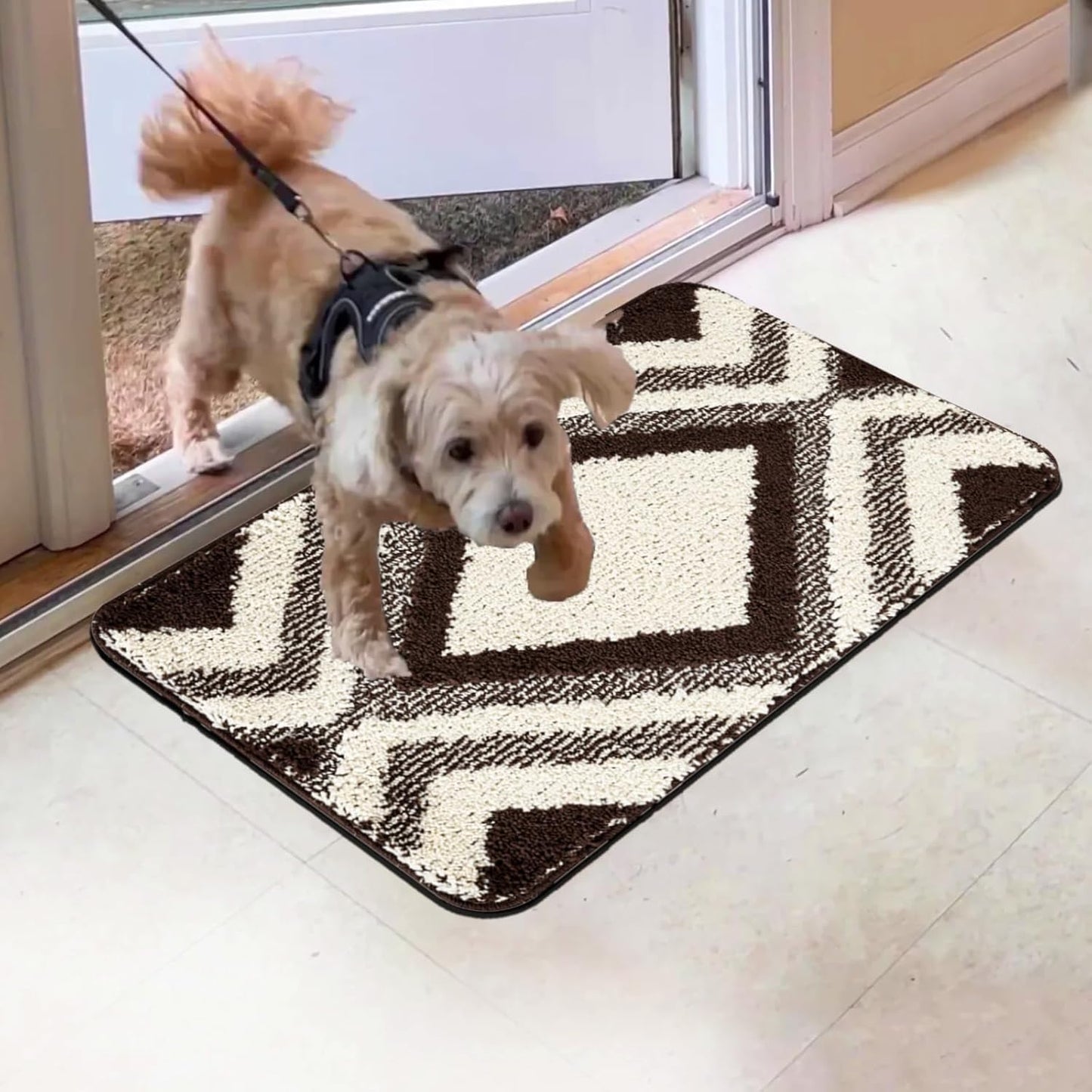 Paradise Comfort Step Indoor Rug – Soft, Washable, Non-Slip Mat (Dark Brown, 50 × 80)