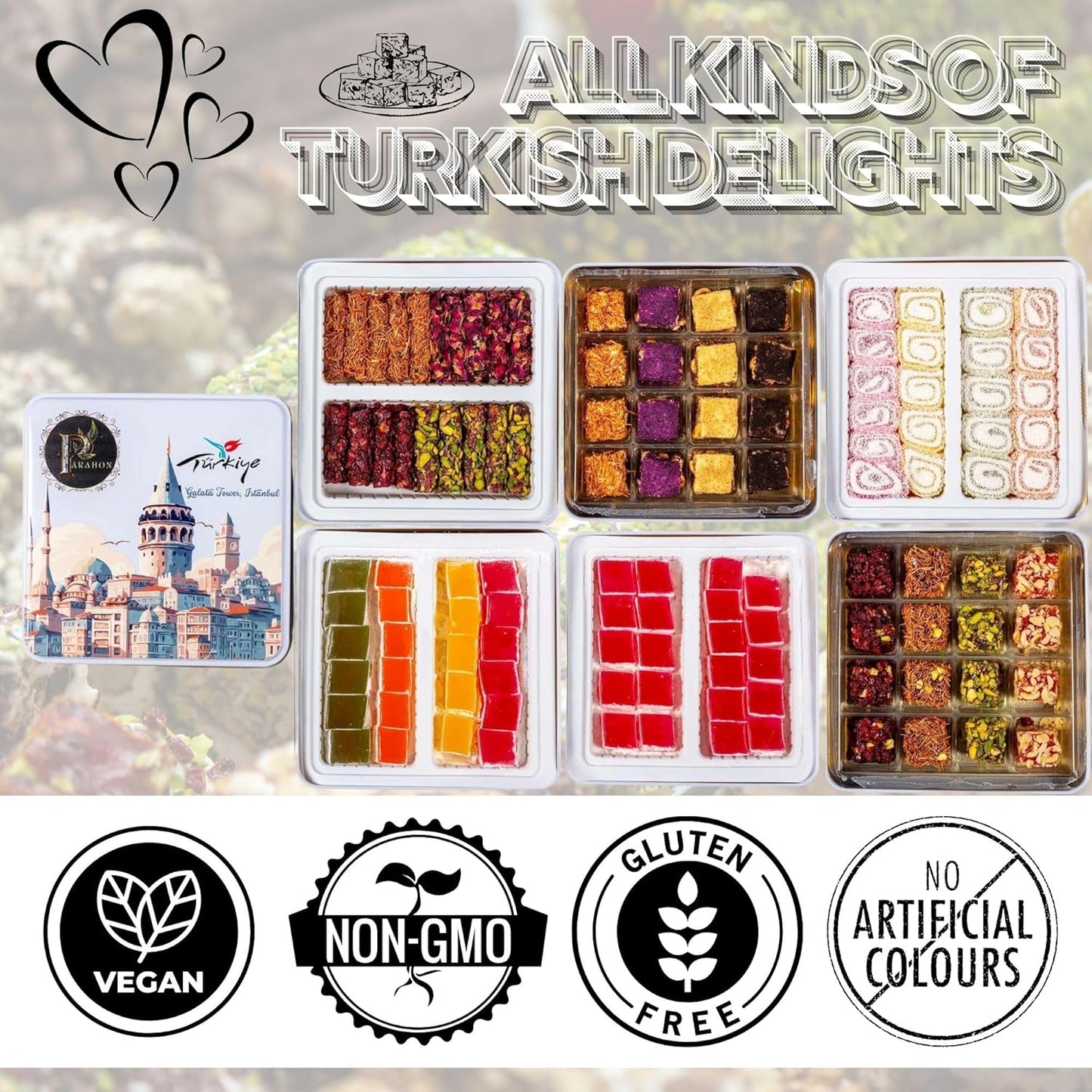 𝗣𝗮𝗿𝗮𝗵𝗼𝗻 𝗥𝗼𝘀𝗲 𝗧𝘂𝗿𝗸𝗶𝘀𝗵 𝗗𝗲𝗹𝗶𝗴𝗵𝘁 𝗶𝗻 𝗚𝗶𝗳𝘁 𝗧𝗶𝗻 – 𝟰 𝘅 𝟱𝟬𝟬𝗴 𝗛𝗮𝗹𝗮𝗹 𝗟𝗼𝗸𝘂𝗺, 𝗡𝗼 𝗡𝘂𝘁𝘀