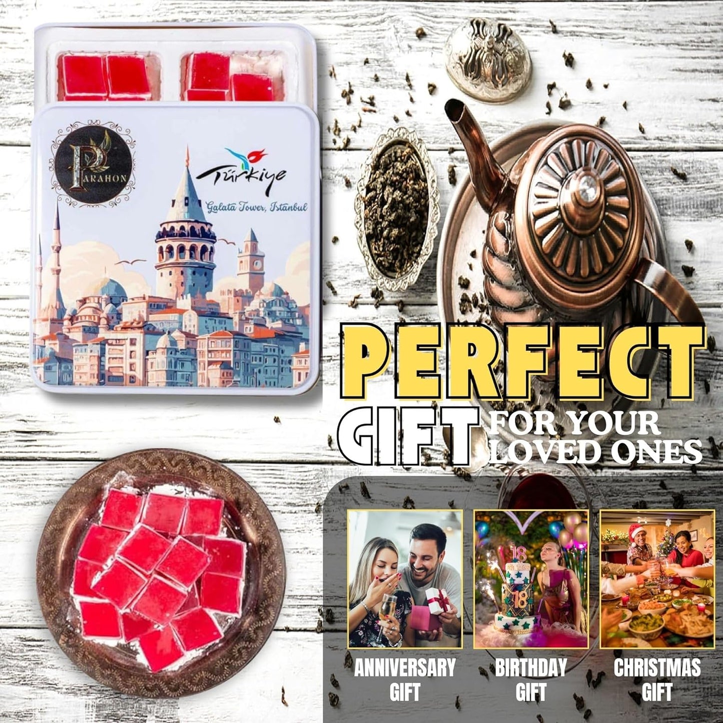𝗣𝗮𝗿𝗮𝗵𝗼𝗻 𝗥𝗼𝘀𝗲 𝗧𝘂𝗿𝗸𝗶𝘀𝗵 𝗗𝗲𝗹𝗶𝗴𝗵𝘁 𝗶𝗻 𝗚𝗶𝗳𝘁 𝗧𝗶𝗻 – 𝟰 𝘅 𝟱𝟬𝟬𝗴 𝗛𝗮𝗹𝗮𝗹 𝗟𝗼𝗸𝘂𝗺, 𝗡𝗼 𝗡𝘂𝘁𝘀