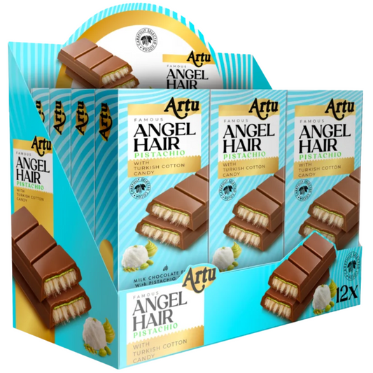 Artu Angel Hair Milk Chocolate with Pistachio & Cotton Candy (100pcs x 80g)