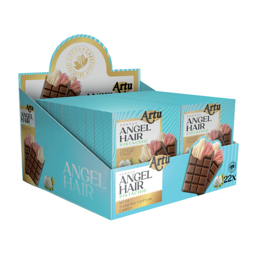 Artu Angel Hair Milk Chocolate with Pistachio & Cotton Candy (240pcs x 60g)