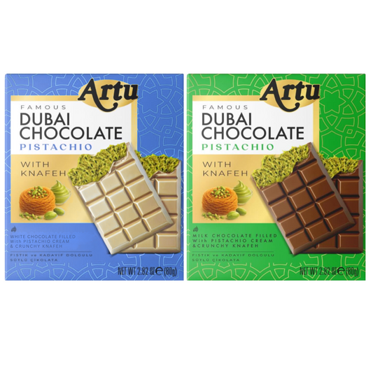𝗔𝗥𝗧𝗨 𝗣𝗶𝘀𝘁𝗮𝗰𝗵𝗶𝗼 𝗞𝗻𝗮𝗳𝗲𝗵 𝗖𝗵𝗼𝗰𝗼𝗹𝗮𝘁𝗲 𝟴𝟬𝗴 – 𝗠𝗶𝗹𝗸 & 𝗪𝗵𝗶𝘁𝗲 | 𝗗𝘂𝗯𝗮𝗶 𝗔𝗿𝘁𝗶𝘀𝗮𝗻 𝗗𝗲𝘀𝘀𝗲𝗿𝘁 𝗕𝗮𝗿