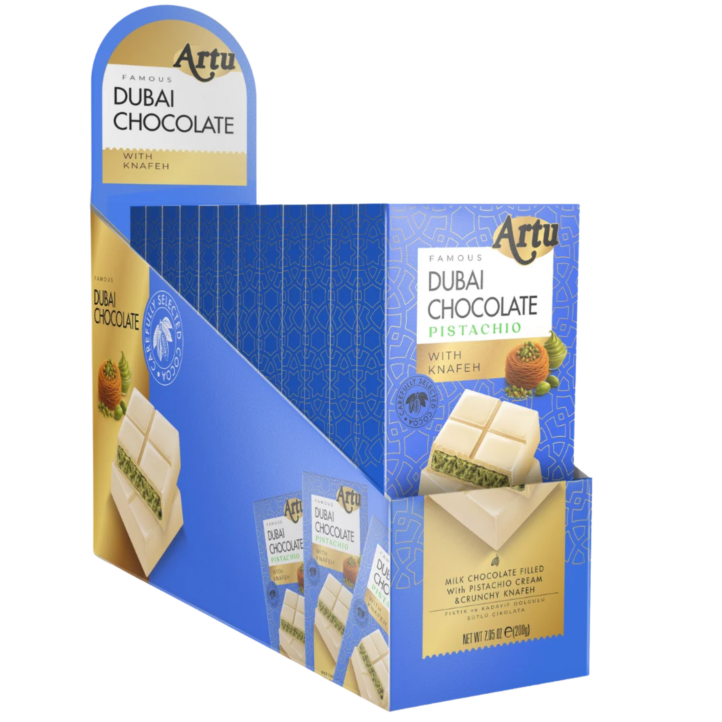 𝗔𝗥𝗧𝗨 𝗣𝗶𝘀𝘁𝗮𝗰𝗵𝗶𝗼 𝗞𝗻𝗮𝗳𝗲𝗵 𝗖𝗵𝗼𝗰𝗼𝗹𝗮𝘁𝗲 𝗕𝗮𝗿 𝟮𝟬𝟬𝗴 – 𝗠𝗶𝗹𝗸 & 𝗪𝗵𝗶𝘁𝗲 | 𝗔𝗿𝗮𝗯𝗶𝗰 𝗦𝘄𝗲𝗲𝘁 𝗧𝗿𝗲𝗮𝘁