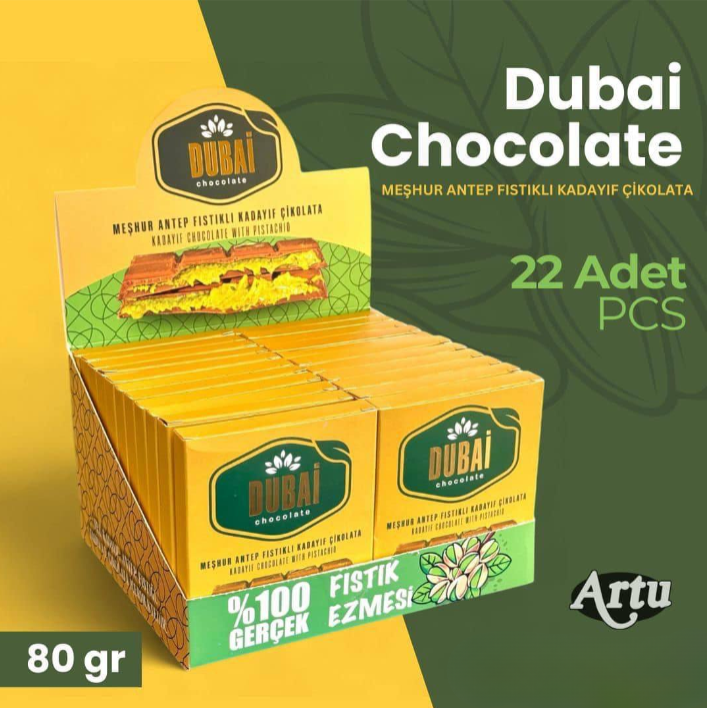 𝗔𝗿𝘁𝘂 𝗣𝗶𝘀𝘁𝗮𝗰𝗵𝗶𝗼 𝗞𝘂𝗻𝗮𝗳𝗮 𝗖𝗵𝗼𝗰𝗼𝗹𝗮𝘁𝗲 𝗕𝗮𝗿 𝟴𝟬𝗴 – 𝗗𝘂𝗯𝗮𝗶 𝗚𝗼𝘂𝗿𝗺𝗲𝘁 𝗧𝗿𝗲𝗮𝘁