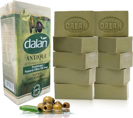𝗗𝗮𝗹𝗮𝗻 𝗡𝗮𝘁𝘂𝗿𝗮𝗹 𝗢𝗹𝗶𝘃𝗲 𝗢𝗶𝗹 𝗦𝗼𝗮𝗽 – 𝟭𝟬 𝗛𝗮𝗻𝗱𝗺𝗮𝗱𝗲 𝗧𝘂𝗿𝗸𝗶𝘀𝗵 𝗕𝗮𝗿𝘀 (𝟭𝟴𝟬𝗴 𝗘𝗮𝗰𝗵)