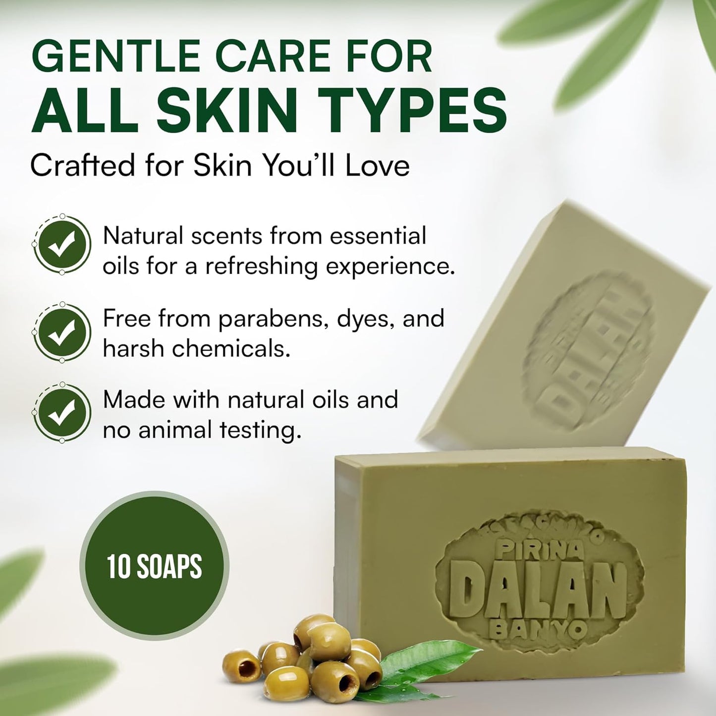𝗗𝗮𝗹𝗮𝗻 𝗡𝗮𝘁𝘂𝗿𝗮𝗹 𝗢𝗹𝗶𝘃𝗲 𝗢𝗶𝗹 𝗦𝗼𝗮𝗽 – 𝟭𝟬 𝗛𝗮𝗻𝗱𝗺𝗮𝗱𝗲 𝗧𝘂𝗿𝗸𝗶𝘀𝗵 𝗕𝗮𝗿𝘀 (𝟭𝟴𝟬𝗴 𝗘𝗮𝗰𝗵)